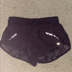 Black Lululemon athletic shorts